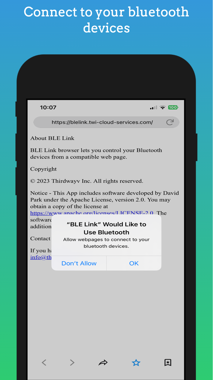 BLE Link - Web BLE Browser