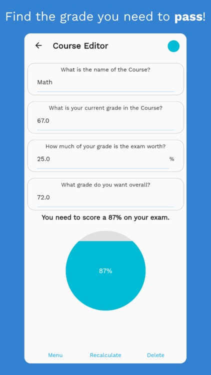 Exam Score Calc