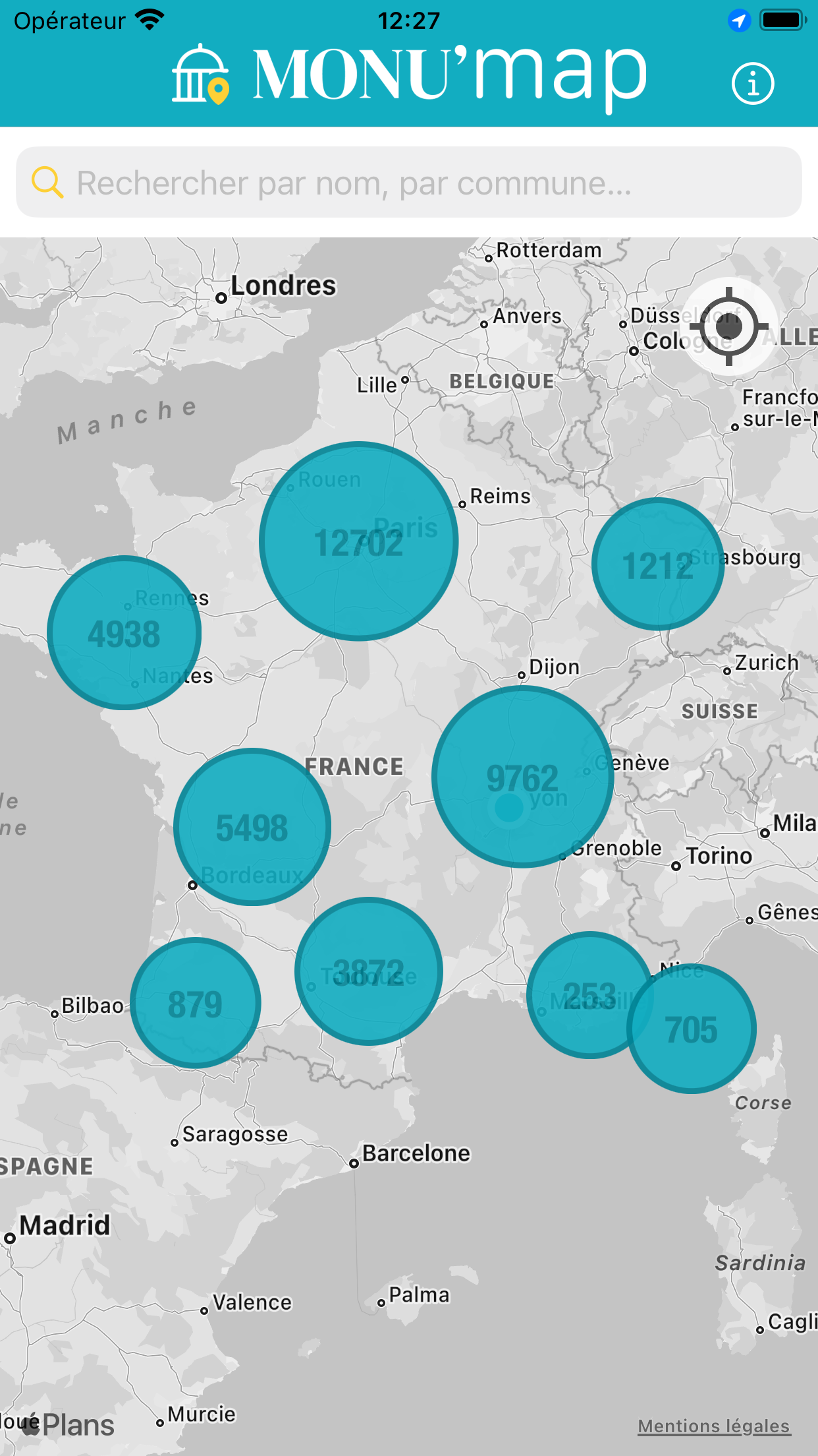 MonuMap, Monuments historiques