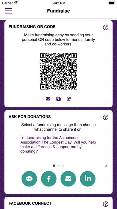 ALZ Fundraising Screenshot