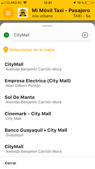 Mi Móvil Taxi - Pasajero Screenshot