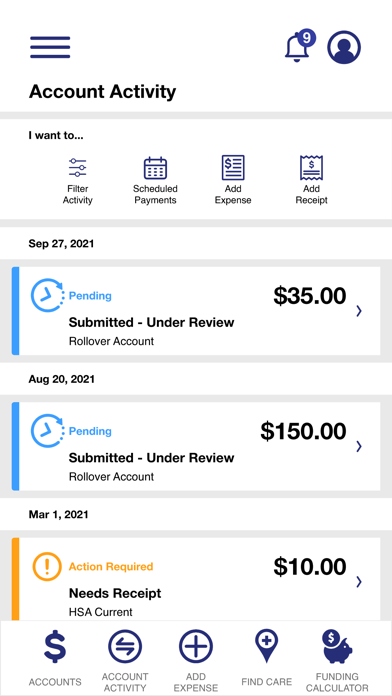 ThrivePass Pre-Tax Accounts Screenshot