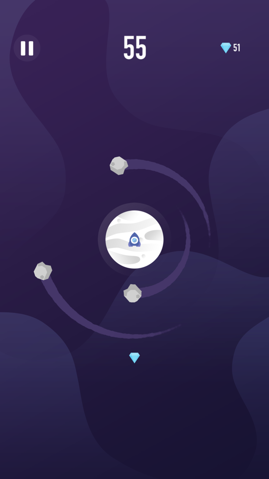 #4. Asteroid Orbit: Swipe to move (iOS) Podle: Sameh Aly