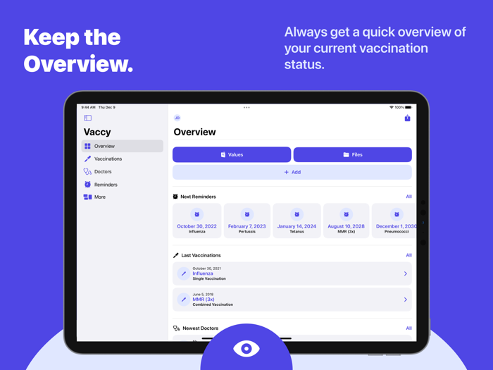 Vaccy Vaccination Record