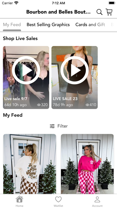 Bourbon and Belles Boutique Screenshot