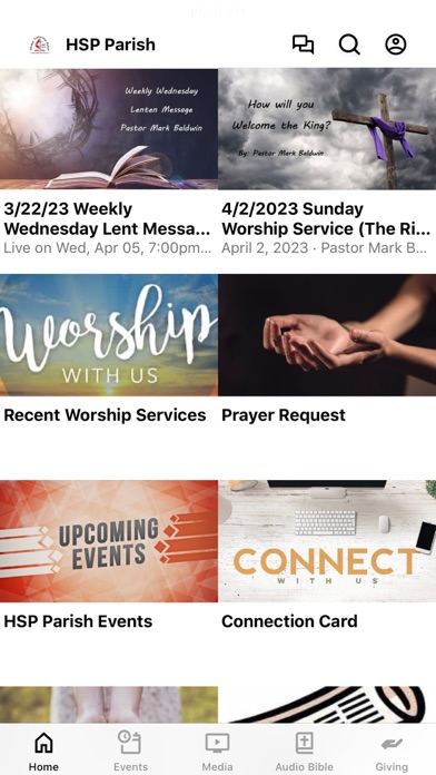 HSP Parish Screenshot