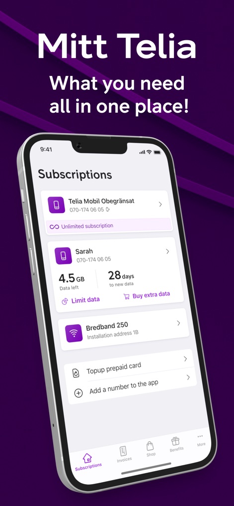 Mitt Telia - Utilities App | MWM