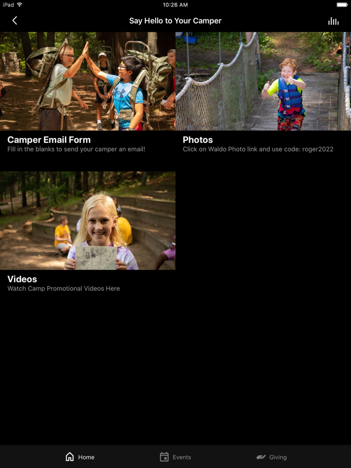 Camp Roger and Camp Scottie