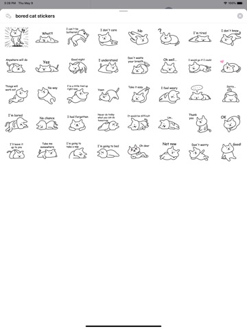Bored cat - Emoji and Stickersのおすすめ画像1