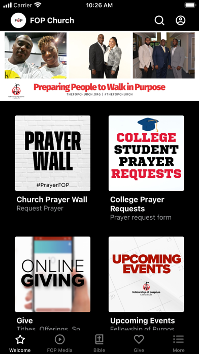 Fellowship of Purpose Church Screenshot