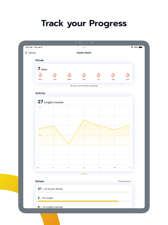 Learn Portuguese | LingQ iPad screenshot 6 - Education app