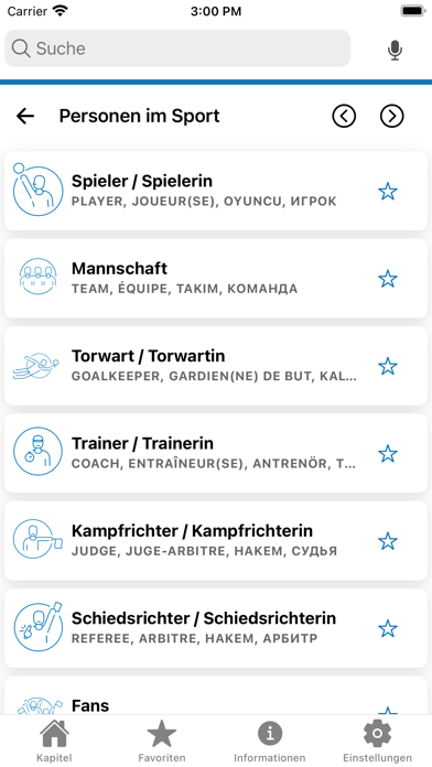 Sportwörterbuch Screenshot