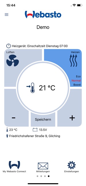 Standheizung Webasto Handysteuerung ThermoConnect Smartphone App 4G