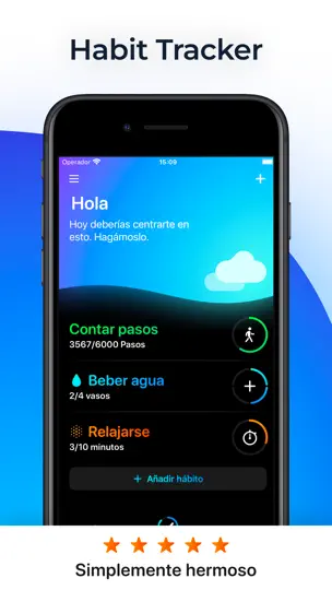 Captura de pantalla de HabitApp: Habit Tracker en iPhone 2