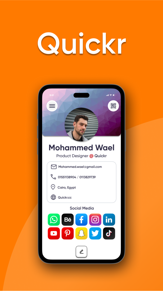 #1. Quickr (NFC Card Sharing) (iOS) 由: Mohammed Wael
