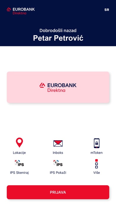 Eurobank Direktna m-banking Screenshot