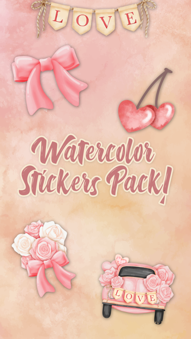 Screenshot #1 pour Watercolor Stickers Pack!