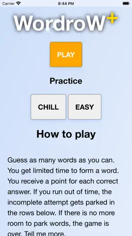 Game screenshot WordroW+ hack