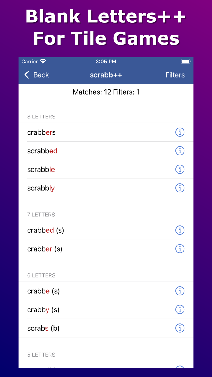 Anagram Solver - Crosswords