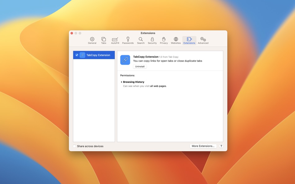 #3. Tab Copy - LinkTab Copier (macOS) Av: Harshad Jadav
