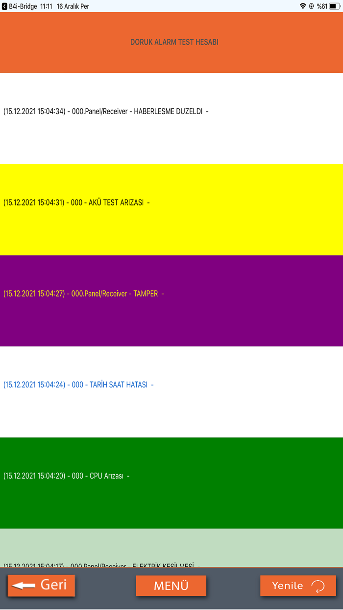 Doruk Alarm Sinyal Takibi