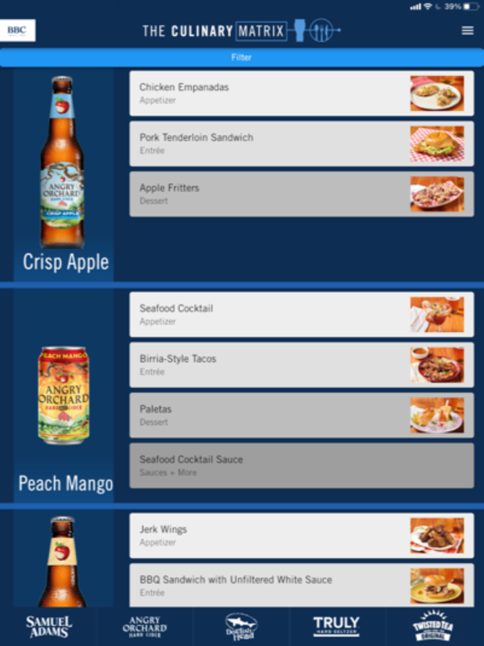 Boston Beer - Culinary Matrix