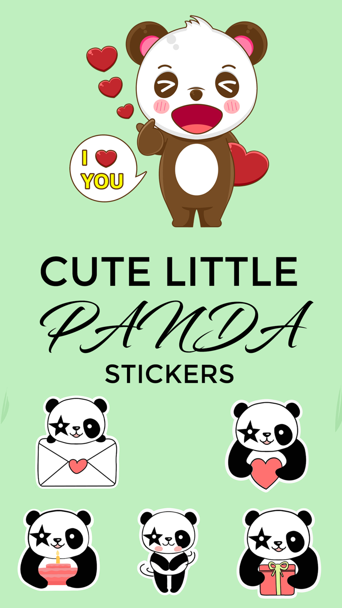 Cute Little Panda Stickers