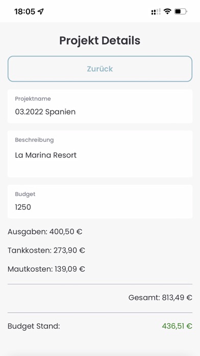 Urlaubs-Kasse Screenshot
