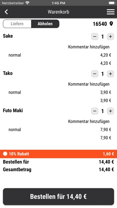 Thai- & Sushi Hohen Neuendorf Screenshot