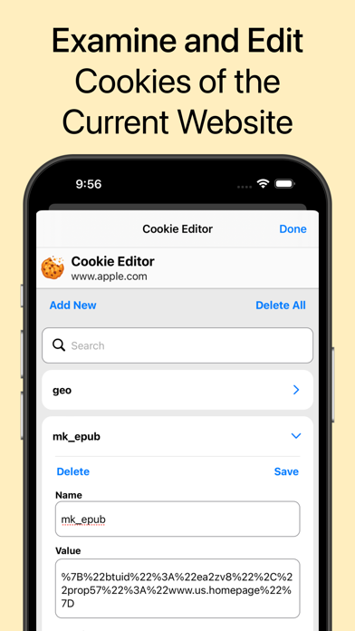Cookie Editor Safari 拡張機能のおすすめ画像2