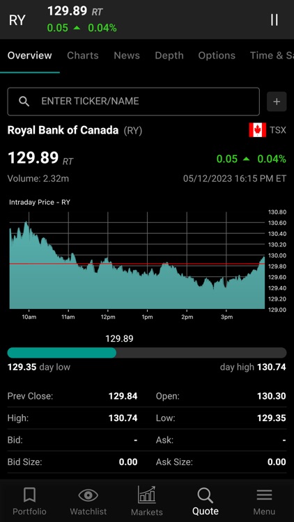 TSX InfoSuite Mobile