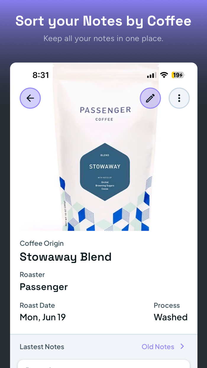 Optimal Coffee Notes