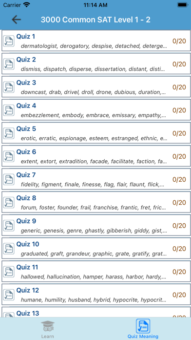 4000 SAT Vocabulary Screenshot