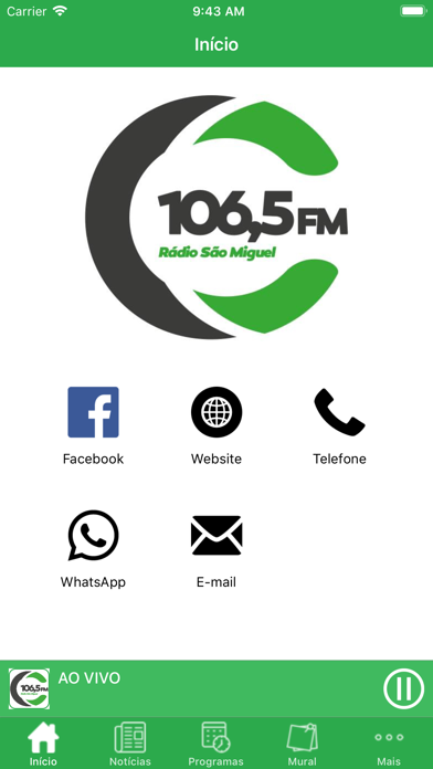 Screenshot #1 pour Rádio São Miguel 106,5 FM