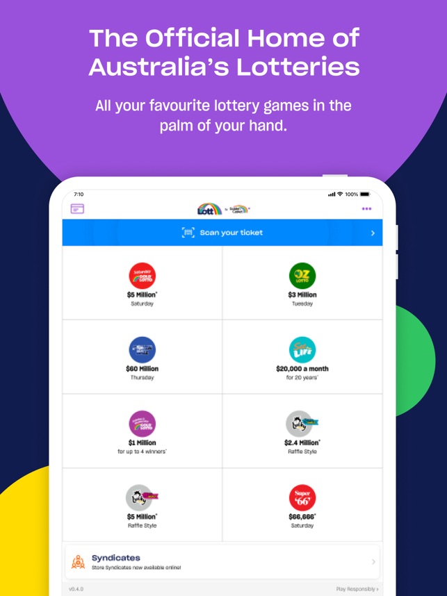 Tattslotto online app deals