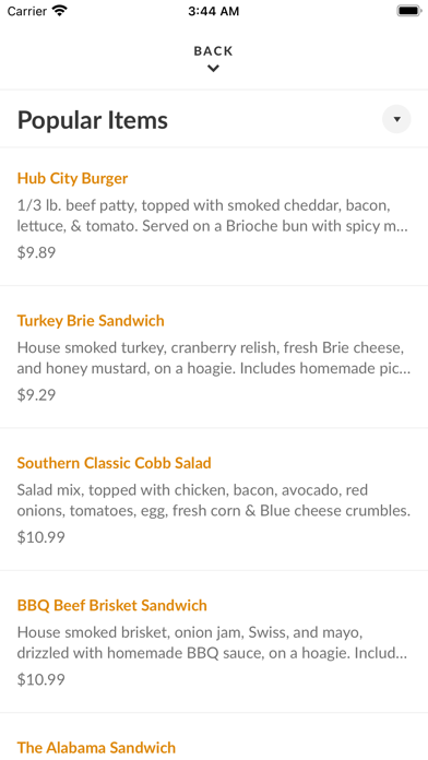 Hub City Deli Screenshot