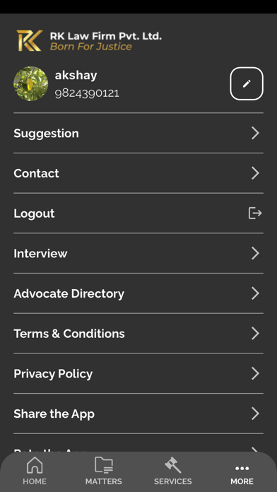 RK Law Firm Screenshot