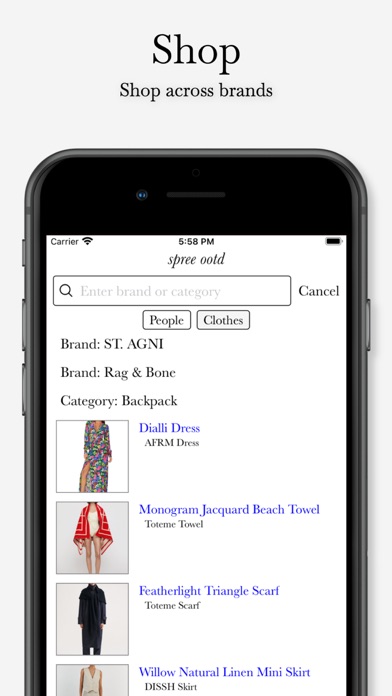spree - fashion inspo & lists Screenshot