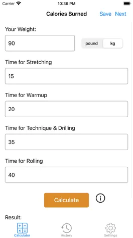 Game screenshot BJJ Calculator - Calories Burn mod apk