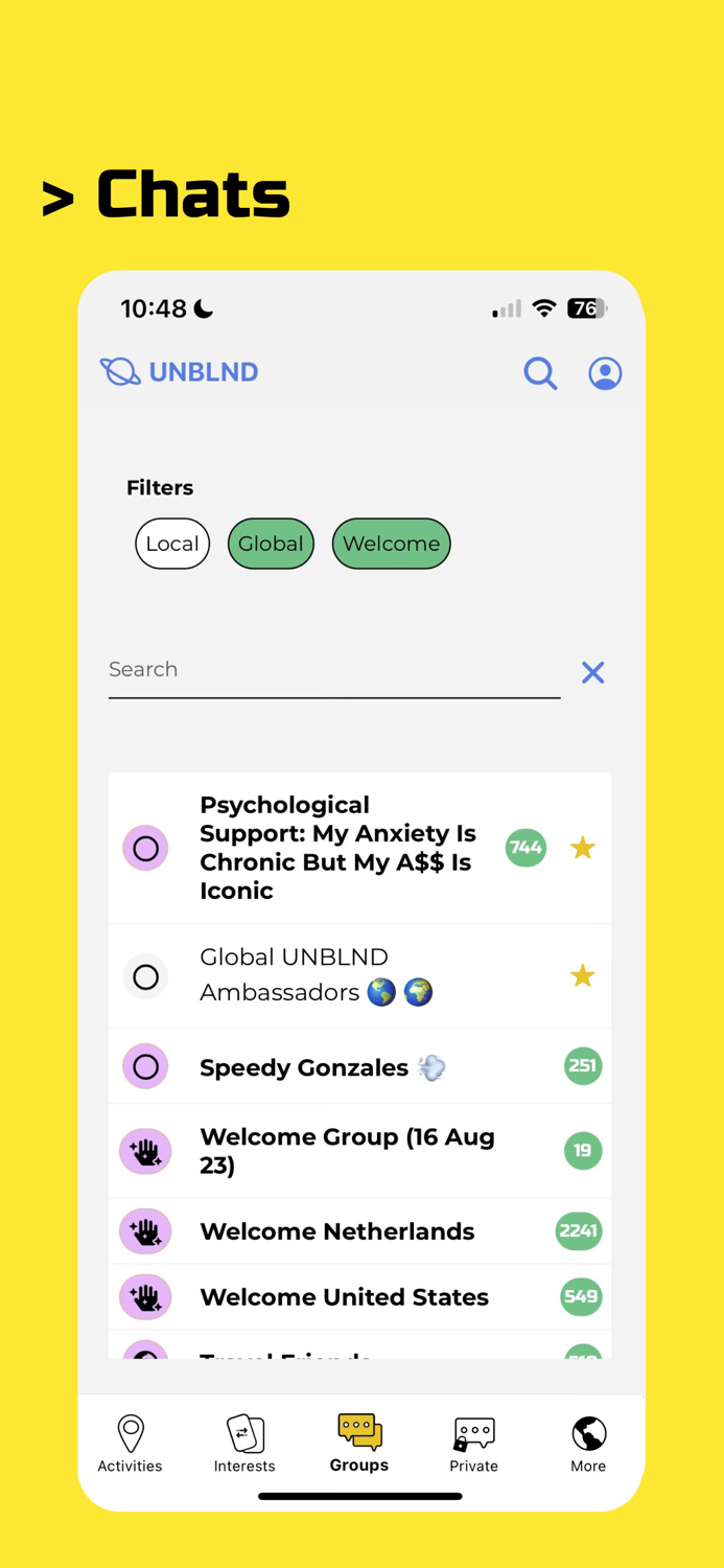 UNBLND - chat and meet people