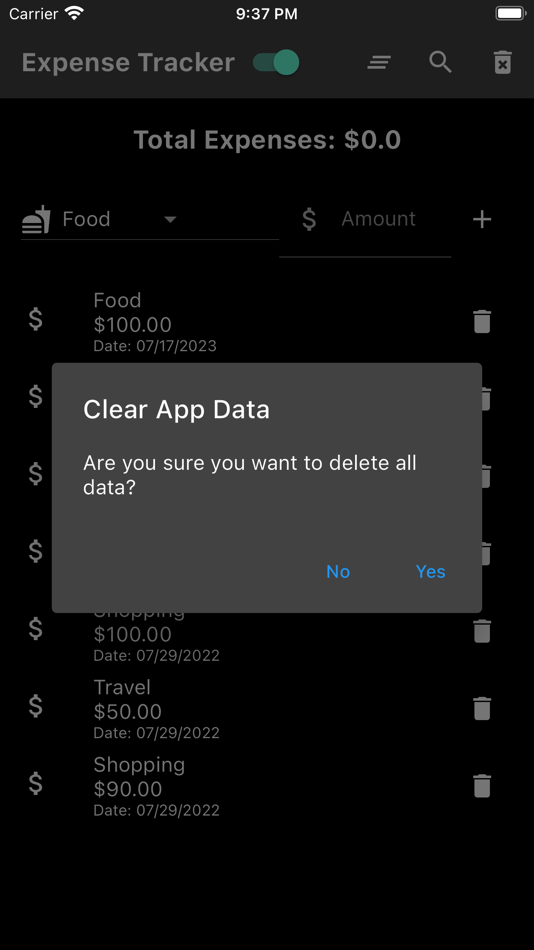 #10. Daily Expenses Calculator (iOS) Podle: MD. NASAR UDDIN REDOY