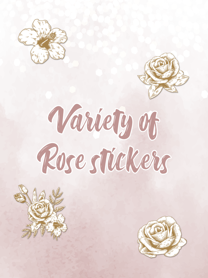 Variety of Rose Stickers