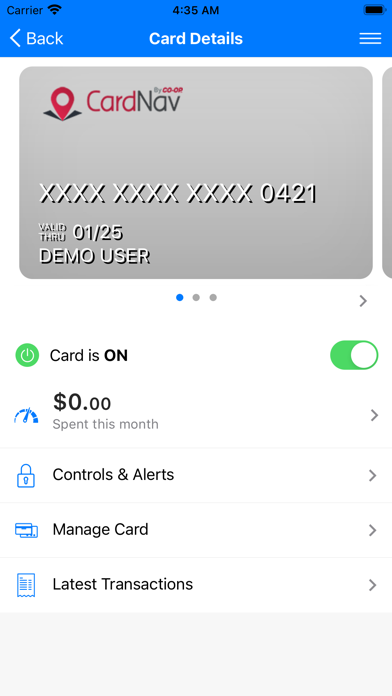 CardNav Screenshot