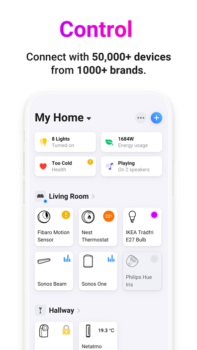 Screenshot #1 pour Homey — A better smart home