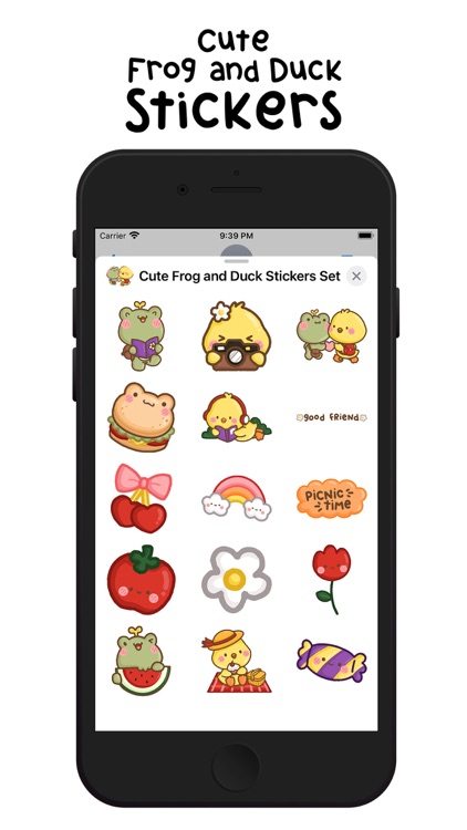 Cute Frog and Duck Stickers