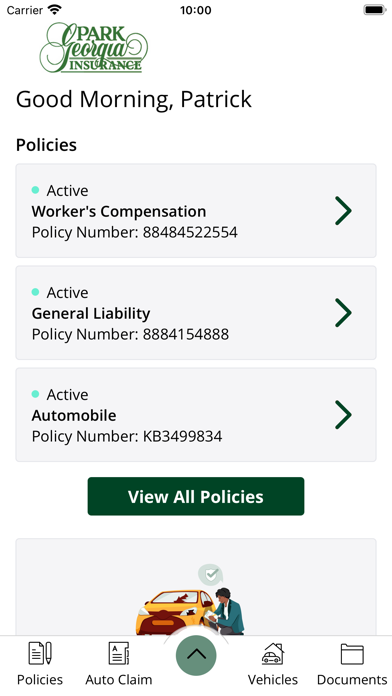 Park Georgia Insurance Screenshot