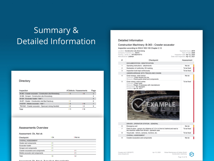 Heavy Equipment Inspection