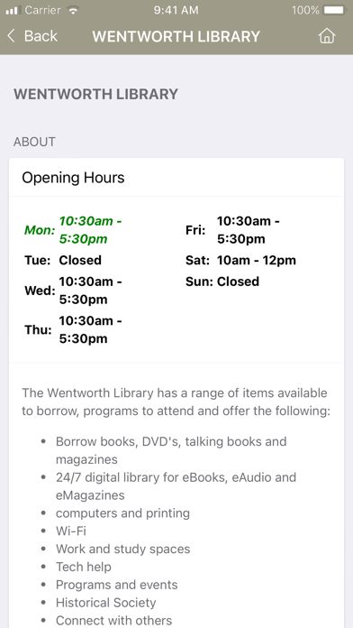 Wentworth Shire Libraries Screenshot