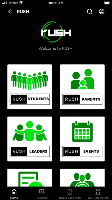 RUSH Youth Group Screenshot