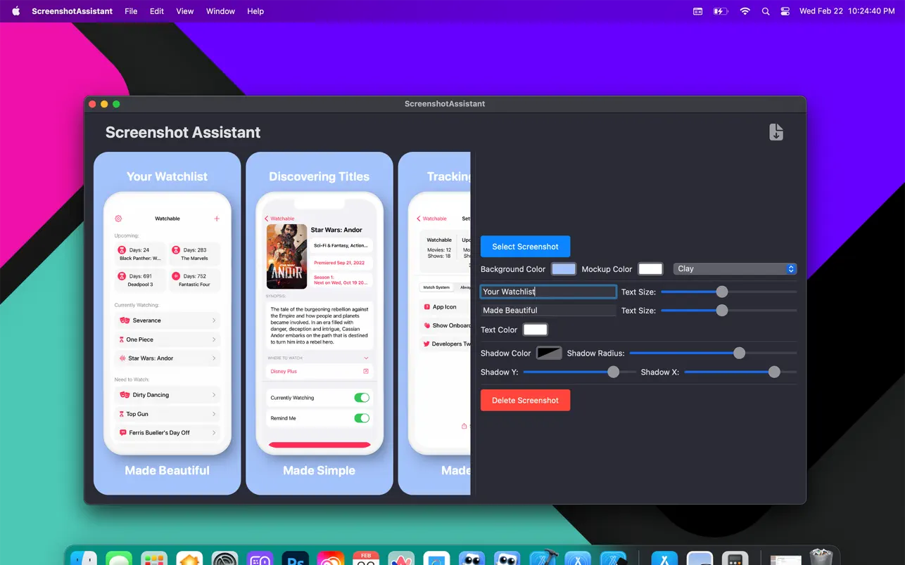 #2. ScreenshotAssistant (macOS) โดย: Luke Drushell